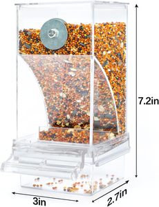 USMILEPET Hot Selling Plastic High Quality Eco-Friendly Automatic Acrylic <strong>Bird</strong> Parrot <strong>Cage</strong> Accessories <strong>Bird</strong> <strong>Feeders</strong> - Product Image 5