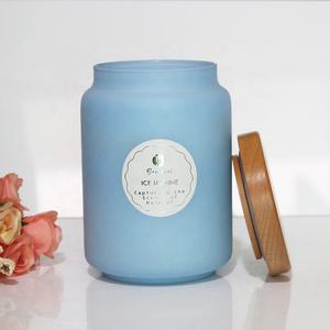 ภาชนะแก้วขนาดใหญ่ LANGXU สีด้านแบบฟรอสต์ สำหรับเทียนหอมแบบเผาไหม้ได้นาน พร้อมฉลากสั่งทำพิเศษ - Product Image 1