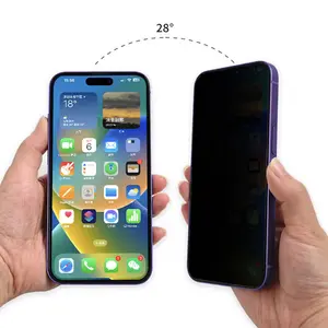 لهاتف iphone 15 زجاج مقسى للخصوصية لـ iphone 15 حماية زجاجية 3d 28 درجة