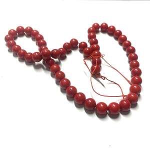 Collier en perles rondes lisses en corail naturel de Taïwan, personnalisé en gros - Product Image 3