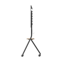 Soporte de TV ajustable de altura extraíble fácil de instalar con bandeja de almacenamiento de madera para TV LCD y de plasma, carrito de TV móvil de 2 pulgadas