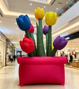 Pot de fleurs géant gonflable personnalisé en forme de tulipe avec <span class=keywords><strong>impression</strong></span> de logo pour la promotion des communes et la publicité commerciale - Product Image 1