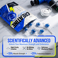 Vitahall OEM Créatine en Sucette Marque Privée, Soutien à la Force Musculaire et à l'Endurance, Boost d'Énergie Pré-Entraînement, Saveur Myrtille 480g