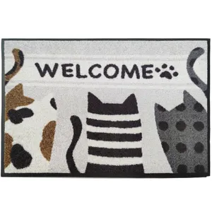 Custom Design Logo Doormats Nylon Surface Carpet With Rubber Backing Printed Customized Advertising Floor Mat