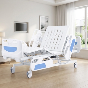 Cama de Hospital Eléctrica Manual de Metal de Alta Calidad Profesional con 5 Funciones para el Cuidado en el Hogar y Hospitalización de Pacientes y Ancianos <span class=keywords><strong>LEHO</strong></span> - Product Image 1