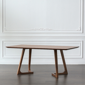 Bamboe moderne rechthoekige eettafel en stoelenset voor woonkamer, 4-persoons - Product Image 2