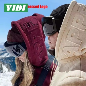 Tùy Chỉnh Emboss Heavyweight Chất Lượng Cao Dập Nổi Hoodies Áo Thun Hoodi Thời Trang Đường Phố 100% Bông Quá Khổ Người Đàn Ông 3D Dập Nổi Áo - Product Image 3