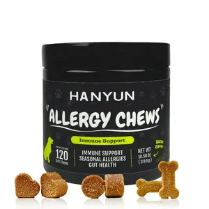 Dog Allergy Relief Immunity Chews Omega-3 Salmon Fish Oil Supplement Probiotics For Dogs Anti-Itch Hot Spots -Dogs Cats