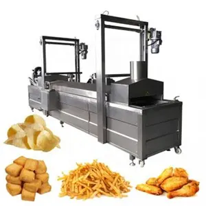 High Efficiency CE Certificate Automatic Continuous Frying Machine Potato Chips Fryer Peanuts Frying Pot