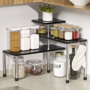 Adjustable Multi Layer Spice Rack Standing Type Height Adjustable <b>Kitchen</b> <b>Storage</b> <b>Unit</b> For Condiments - Product Image 2