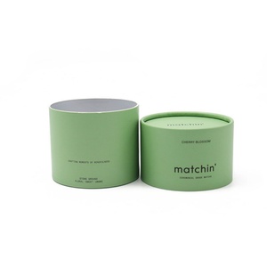 Custom Printed Eco-Friendly Food Grade Albumen Powder Paperboard Cylinder <b>Box</b> for Matcha Powder Gummies Pills - Product Image 2