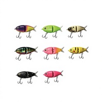 Nouvelle Leurre Artificiel Rigide Multi-segments en Acier Inoxydable Coloré de 60mm à Double Hameçon, Efficace pour Toutes les Espèces de Bass et Perches
