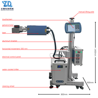Machine de marquage laser sans encre, imprimante de codes permanents, codeur de ligne de conditionnement synchrone PLC pour pochettes, lots, dates d'expiration, QR et logos