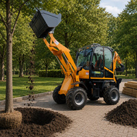 Chargeuse-pelleteuse, excavatrice, mini-chargeuse-pelleteuse 4x4, machine de terrassement de 1,8 tonne, moteur diesel