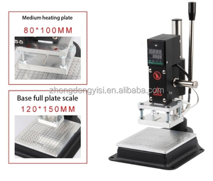 Handmade Desktop PVC Leather Embossing <b>Machine</b> Manual Hot Stamping <b>Machine</b> Letter Hot Foil Stamping <b>Machine</b> for Logo Making - Product Image 3