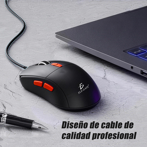 Souris filaire ELE-GATE 6D RGB, 3 niveaux de DPI, éclairage multicolore, design ergonomique - Product Image 3