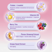 Poudre de fruits transfrontalière Açaï et Canneberge pour l'équilibre hormonal féminin, la santé intestinale et le bien-être – Boisson prébiotique aux fruits