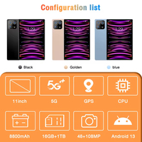 Tablette Android Pad6 Max 10,1 pouces la plus vendue, 16 Go de RAM, 1 To de stockage, processeur MTK Octa Core, résolution d'écran 1920x1200, nouvelle