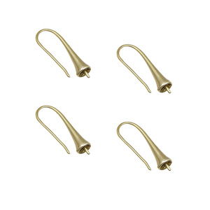 Ganchos para pendientes de cobre en forma de trompeta pequeña para la fabricación de pendientes, accesorios de joyería JD 504 - Product Image 4