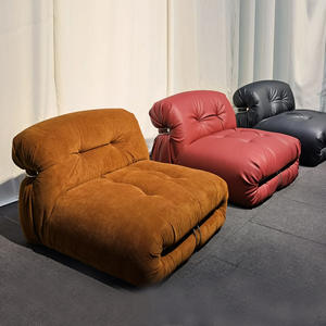 Thiết kế hiện đại phòng chờ ghế đồ nội thất mềm phòng khách đơn Sofa ghế cho khách sạn Bắc Âu phòng ngủ nhung nâu giọng ghế - Product Image 6