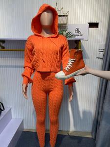 Knitted <strong>Two</strong> <strong>Piece</strong> <strong>Set</strong> Sweater Hoodie Top Women Luxury Elegant Outfit 2022 <strong>Crochet</strong> Cropped Knit Tops Winter 2 <strong>Piece</strong> Suit Pant <strong>Set</strong> - Product Image 3