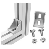 Pièces fixes à 90 degrés en alliage d'aluminium/profilé en aluminium Pièces d'angle 4040 industriel Connecteur de pièces d'angle