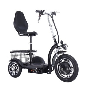 Triciclo Eléctrico 48V 12A con Motor sin Escobillas, Alcance de 25-35km, para Personas Mayores, Compras, con Asiento y Cesta - Product Image 3