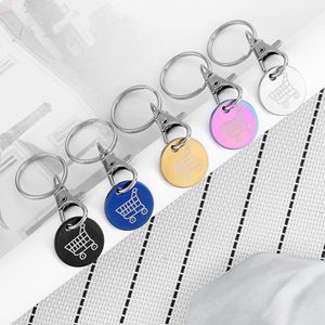 Porte-clés porte-pièces pour chariot de courses en métal avec logo personnalisé, pour jetons euro, vente en gros - Product Image 2