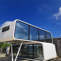 Capsule spatiale de luxe pour le camping, cabane préfabriquée, maison mobile en verre, maison préfabriquée moderne, maison mobile touristique, maison conteneur