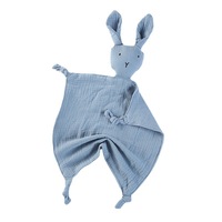Vente en gros de jolies serviettes apaisantes pour bébé, bavoir, peluche lapin, hochet, couverture en mousseline de coton pour nourrissons, jouet en peluche lapin