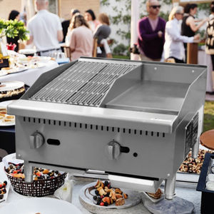 Ventes chaudes - Plaque chauffante commerciale en acier inoxydable de <span class=keywords><strong>24</strong></span> pouces avec gril à charbon de bois, plaque chauffante à gaz pour hôtel, barbecue - Product Image 5