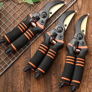 Sécateur <span class=keywords><strong>de</strong></span> jardinage professionnel en acier inoxydable avec lame, poignée en caoutchouc, fonctionnement manuel pour la récolte des plantes, des herbes et des fleurs - Product Image 5