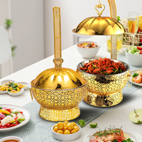 Ensemble buffet de chauffe-plats de luxe Ensemble de chauffe-plats en acier inoxydable pour hôtel