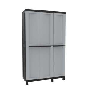 TERRY - 1002710 Armoire 3 portes en résine 102x39x170 - 3 étagères intérieures réglables-EAN 8005646027109 CABINETS - Product Image 1