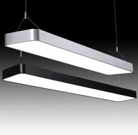 Boyid - Nouveau design moderne - Luminaire suspendu carré linéaire pour chambre à coucher - Lustres LED - 6000K - Lumière du jour - Salle de loisirs - Salle de réunion