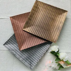 3 couleurs double placage différentes textures assiettes carrées artisanat fruits <span class=keywords><strong>plat</strong></span> bol plateau décoratif chargeur assiette pour la maison - Product Image 1