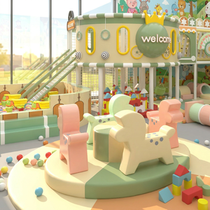 Structure de jeu intérieure multifonctionnelle Aoleao sur le thème de la nature pastel, pour les enfants d'âge préscolaire, certifiée CE TUV - Product Image 1