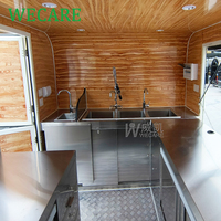 Remorque de concession BBQ Wecare entièrement équipée, bar à café mobile, camion de restauration rapide, fabricant de food trucks avec cuisine complète