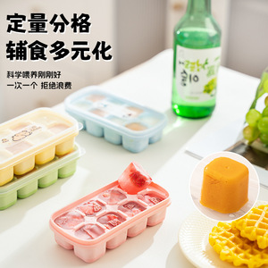 <b>Ice</b> Tray 8 Compartment With Lid Quick Freezing Household <b>Ice</b> <b>Maker</b> For Baby Kids Feeding Products - Product Image 2