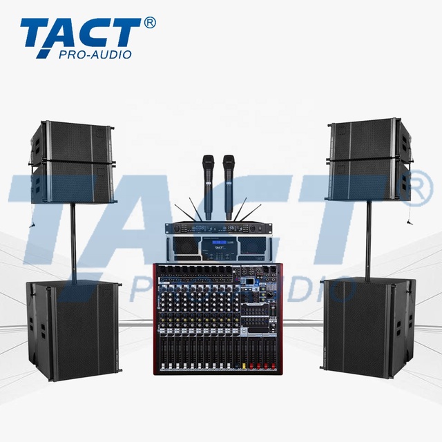 Trendy Dual Speaker Column Line Array Speaker Conference PA System With Digital Power Amplifier Gooseneck Line Array