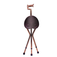 Canne de marche pliable réglable portable avec siège, chaise-canne en alliage d'aluminium, bâton de marche léger antidérapant pour personnes âgées