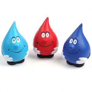 Pu Foam Anti Shaped Custom Logo Promotional <b>Gifts</b> Relieve Ball Stress Water Drop in Stock - Product Image 3