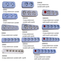 Prise d'extension 5 voies/2 broches interrupteur standard ue avec rallonge de terre multiprise prises électriques carte d'extension