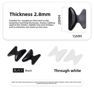 Butterfly-shaped Silicone Anti-Slip <strong>Glasses</strong> <strong>Nose</strong> Pads-Height-Increasing &amp; Anti-Pressure for Decoration - Product Image 3
