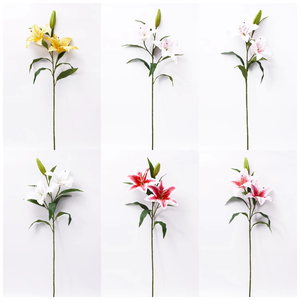 <span class=keywords><strong>Fleurs</strong></span> <span class=keywords><strong>artificielles</strong></span> de lys réalistes faites à la main, imperméables, décoration de <span class=keywords><strong>cimetière</strong></span>, vente en gros en <span class=keywords><strong>extérieur</strong></span> - Product Image 4