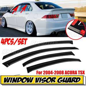 For ACURA TSX 4 Door Sedan 2004-2014 Car Door <b>Window</b> Vent Visor Deflector Rain Guard <b>Awning</b> Shelter <b>Window</b> Visor Rain Guard - Product Image 1