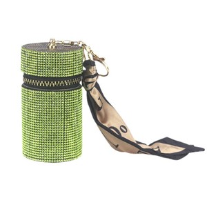 Bolso de labial con incrustaciones de diamantes, Bolso de moda tipo cubo, Bolso para pendientes, Pañuelo de seda para bolso, Llavero, Colgante decorativo - Product Image 5