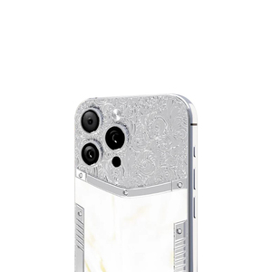 Chấp Nhận Tùy Chỉnh Hoa Mẫu Khuôn Mẫu Điện Thoại Di Động Trường Hợp Sâu Khắc Trắng Ngọc Trai Vỏ Vàng Sang Trọng Điện Thoại Di Động Trường Hợp - Product Image 3