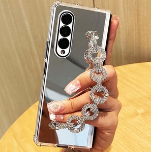 Di lusso a specchio con Design a specchio Bling tracolla in Silicone pieghevole custodia per telefono per Samsung Galaxy <span class=keywords><strong>Z</strong></span> Fold 3 4 5 6 - Product Image 4