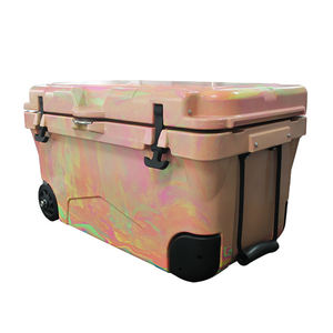 Professional Large Capacity Pink 50QT Portable Hard <strong>Cooler</strong> Ice Chest <strong>Cooler</strong> <strong>Box</strong> With Wheels - Product Image 4